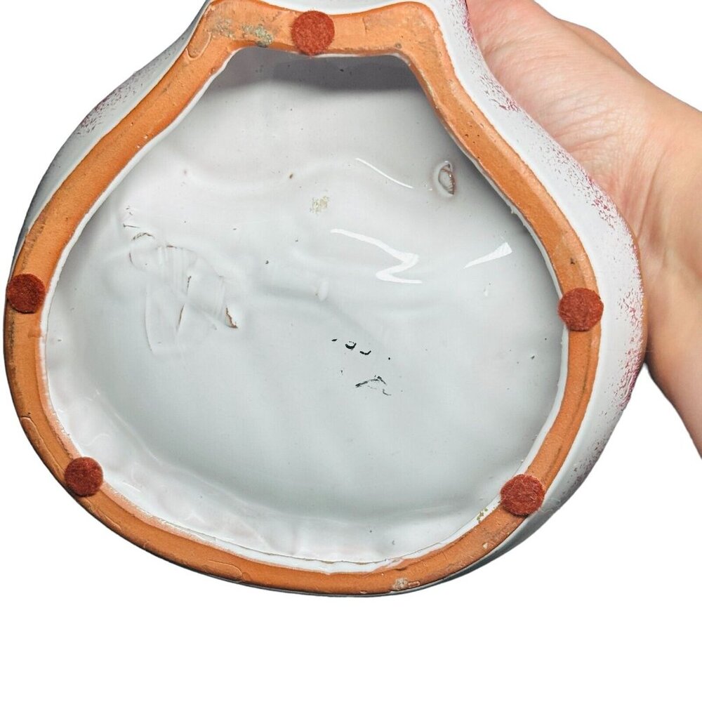 Vintage Scottie Schnauzer Dog Ceramic Ashtray Retro Pink Gold White Trinket Tray - Picture 8 of 14